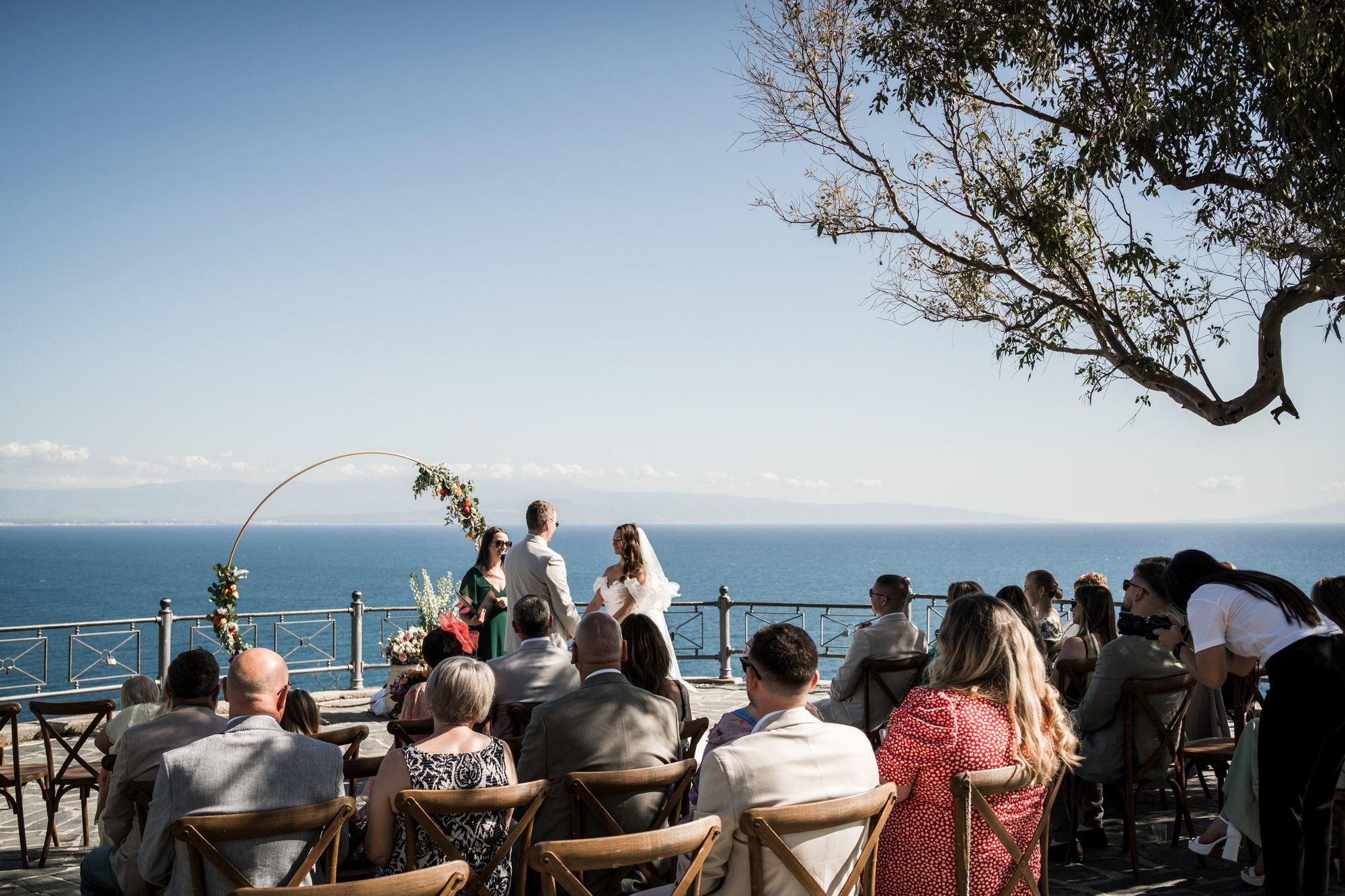 Ceremony arch above the sea